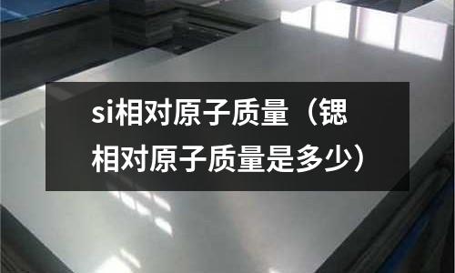 si相對原子質(zhì)量(鍶相對原子質(zhì)量是多少)