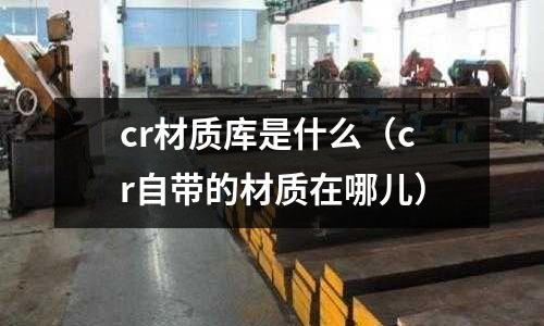 cr材質庫是什么(cr自帶的材質在哪兒)