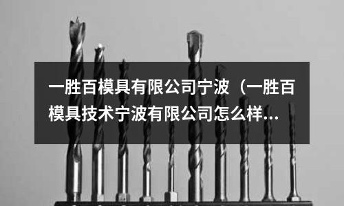 一勝百模具有限公司寧波（一勝百模具技術寧波有限公司怎么樣）
