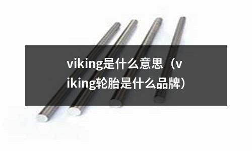 viking是什么意思（viking輪胎是什么品牌）