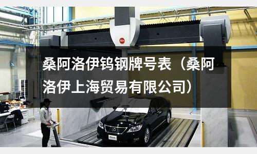 桑阿洛伊鎢鋼牌號表（桑阿洛伊上海貿(mào)易有限公司）