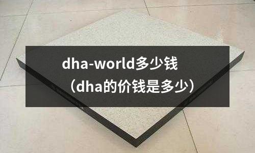 dha-world多少錢（dha的價錢是多少）