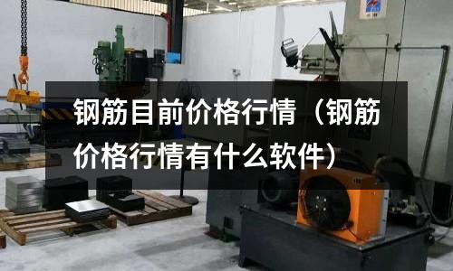 鋼筋目前價格行情（鋼筋價格行情有什么軟件）