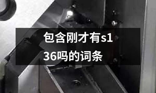 包含剛才有s136嗎的詞條