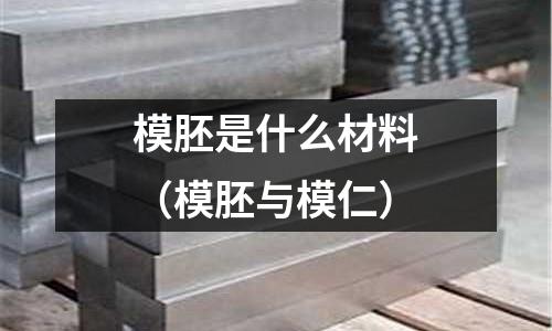 模胚是什么材料（模胚與模仁）