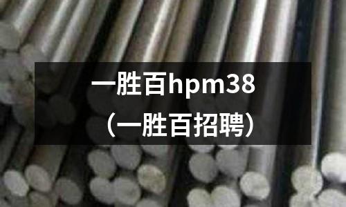 一勝百hpm38(一勝百招聘)