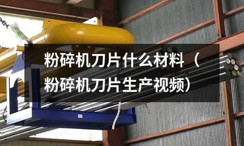 粉碎機刀片什么材料（粉碎機刀片生產視頻）