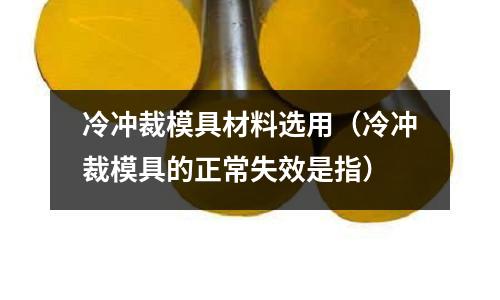 冷沖裁模具材料選用(冷沖裁模具的正常失效是指)