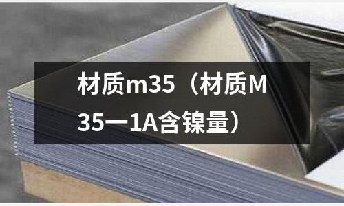 材質m35（材質M35一1A含鎳量）