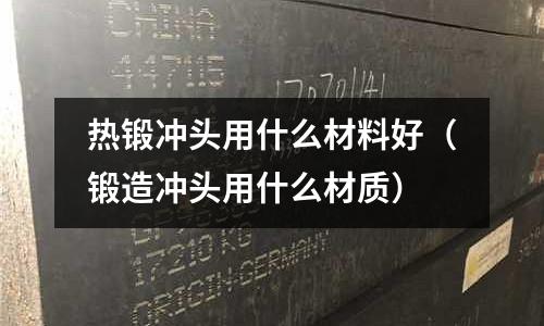 熱鍛沖頭用什么材料好（鍛造沖頭用什么材質）