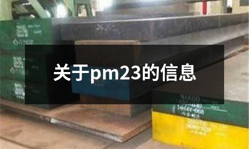 關于pm23的信息