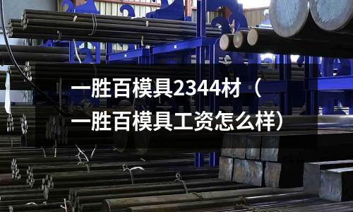 一勝百模具2344材(一勝百模具工資怎么樣)