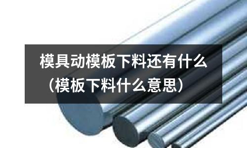 模具動模板下料還有什么(模板下料什么意思)