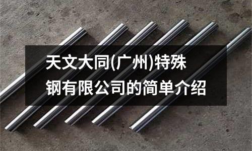 天文大同(廣州)特殊鋼有限公司的簡單介紹