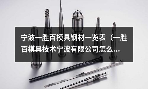 寧波一勝百模具鋼材一覽表（一勝百模具技術寧波有限公司怎么樣）