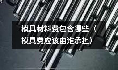 模具材料費(fèi)包含哪些（模具費(fèi)應(yīng)該由誰(shuí)承擔(dān)）
