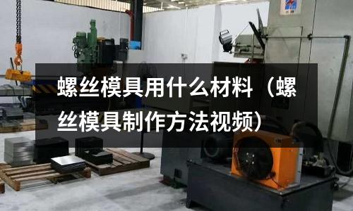 螺絲模具用什么材料（螺絲模具制作方法視頻）