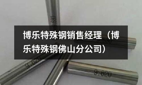 博樂特殊鋼銷售經理（博樂特殊鋼佛山分公司）