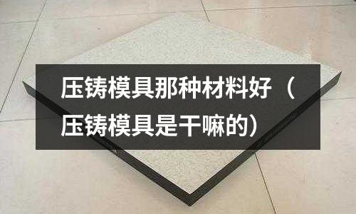 壓鑄模具那種材料好(壓鑄模具是干嘛的)