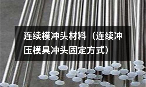 連續(xù)模沖頭材料(連續(xù)沖壓模具沖頭固定方式)