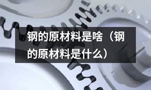 鋼的原材料是啥（鋼的原材料是什么）