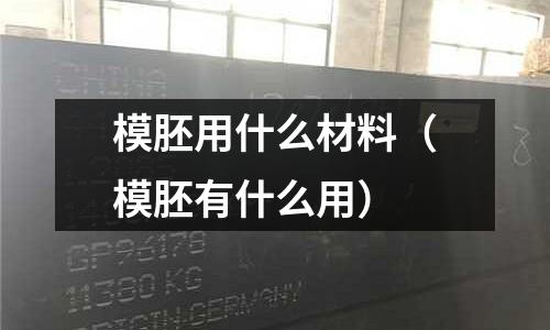 模胚用什么材料(模胚有什么用)