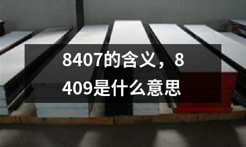 8407的含義，8409是什么意思