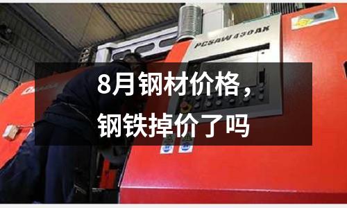 8月鋼材價(jià)格，鋼鐵掉價(jià)了嗎