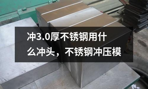 沖3.0厚不銹鋼用什么沖頭,不銹鋼沖壓模