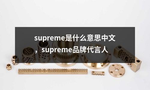 supreme是什么意思中文,supreme品牌代言人