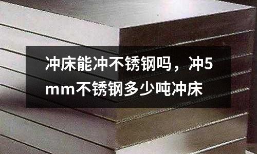 沖床能沖不銹鋼嗎,沖5mm不銹鋼多少噸沖床