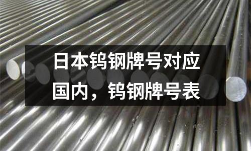 日本鎢鋼牌號對應國內，鎢鋼牌號表
