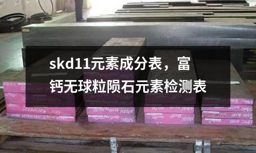 skd11元素成分表，富鈣無球粒隕石元素檢測表