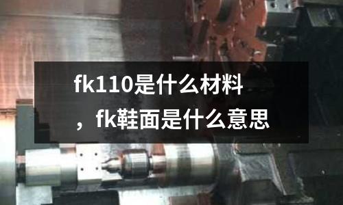 fk110是什么材料，fk鞋面是什么意思