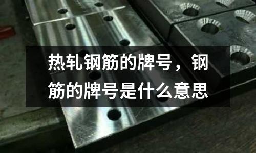 熱軋鋼筋的牌號,鋼筋的牌號是什么意思