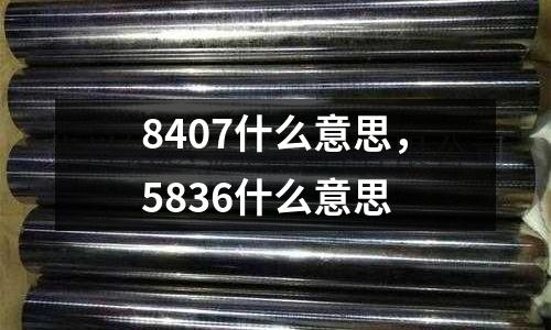 8407什么意思，5836什么意思