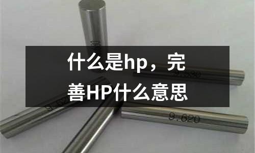 什么是hp，完善HP什么意思