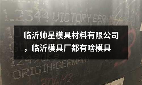 臨沂帥星模具材料有限公司,臨沂模具廠都有啥模具