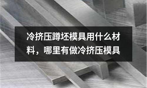 冷擠壓蹲坯模具用什么材料,哪里有做冷擠壓模具