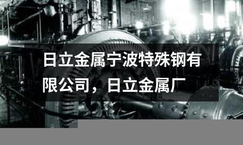 日立金屬寧波特殊鋼有限公司,日立金屬?gòu)S