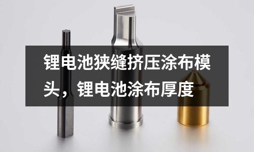 鋰電池狹縫擠壓涂布模頭,鋰電池涂布厚度