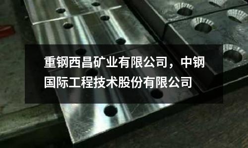 重鋼西昌礦業有限公司，中鋼國際工程技術股份有限公司