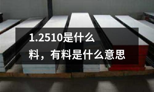 1.2510是什么料，有料是什么意思