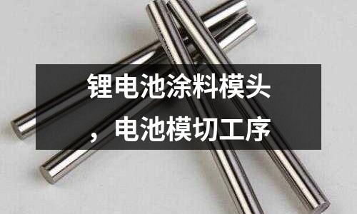 鋰電池涂料模頭，電池模切工序