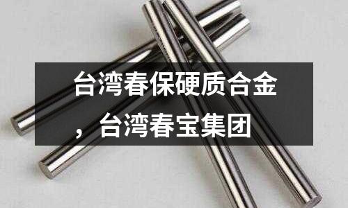 臺灣春保硬質合金,臺灣春寶集團