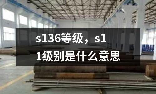 s136等級，s11級別是什么意思