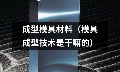 成型模具材料（模具成型技術是干嘛的）