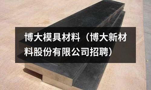 博大模具材料（博大新材料股份有限公司招聘）