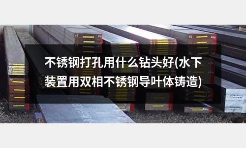 不銹鋼打孔用什么鉆頭好(水下裝置用雙相不銹鋼導葉體鑄造)