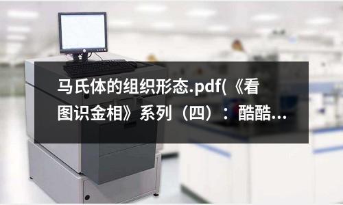 馬氏體的組織形態.pdf(《看圖識金相》系列（四）：酷酷的馬氏體)